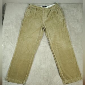 Polo Ralph Lauren Corduroy Pants Mens 36x32 Khaki Andrew Pant Classic Fit